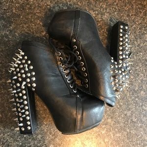 Spiked Platform Booties